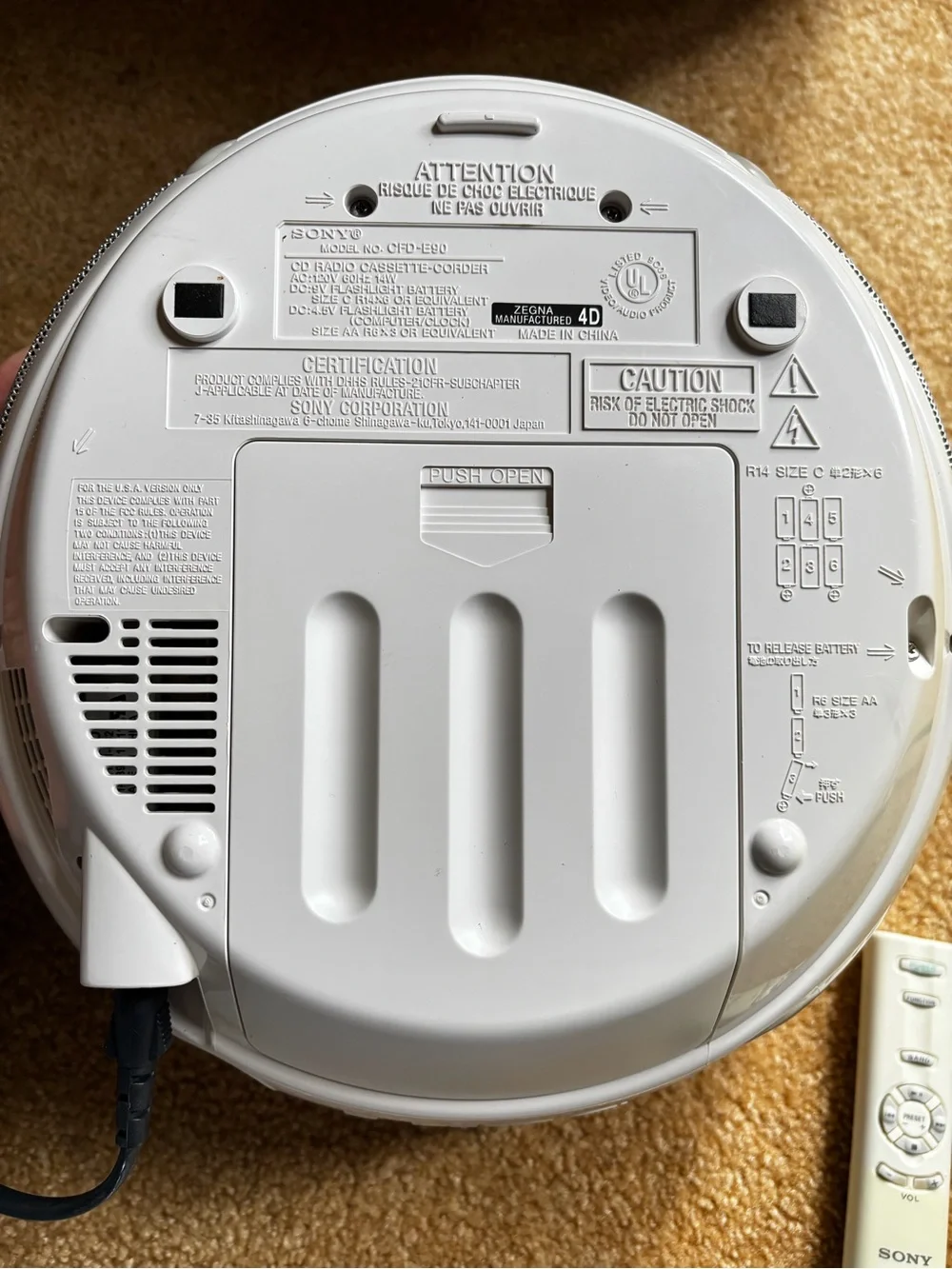 Sony cfd e90